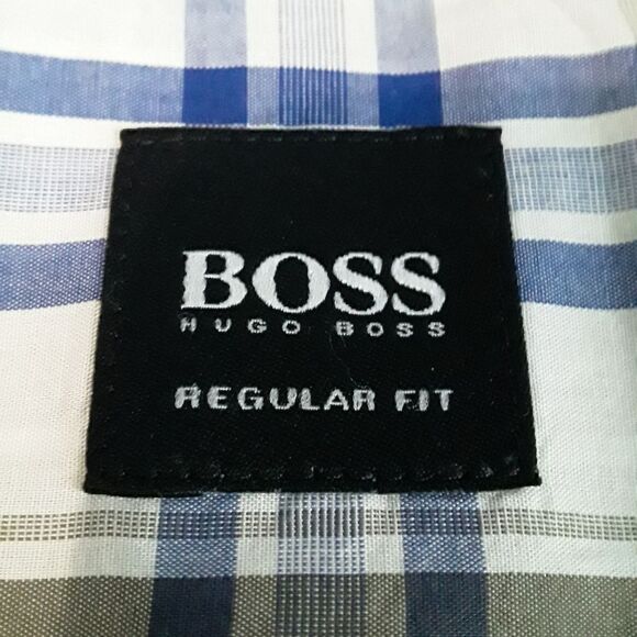 BOSS HUGO BOSS Regular Fit Men's Shirt Size M 100% Cotton Made in Italy - Picture 1 of 8